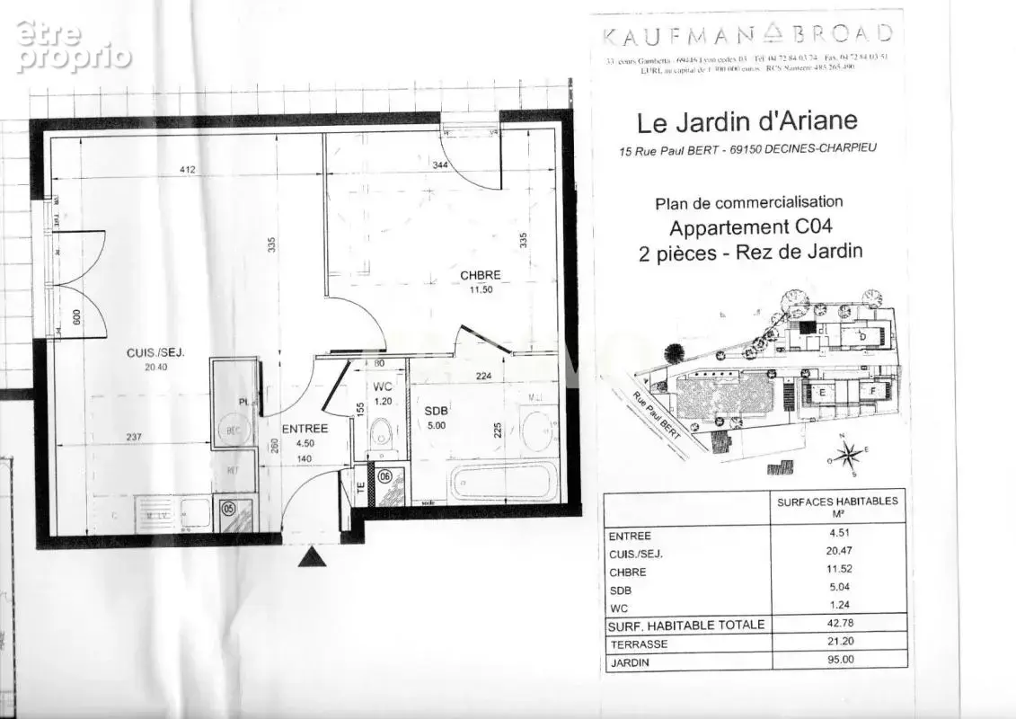 Vente Appartement 2 pièces de 42m² - 69150 Décines-Charpieu - photo 9
