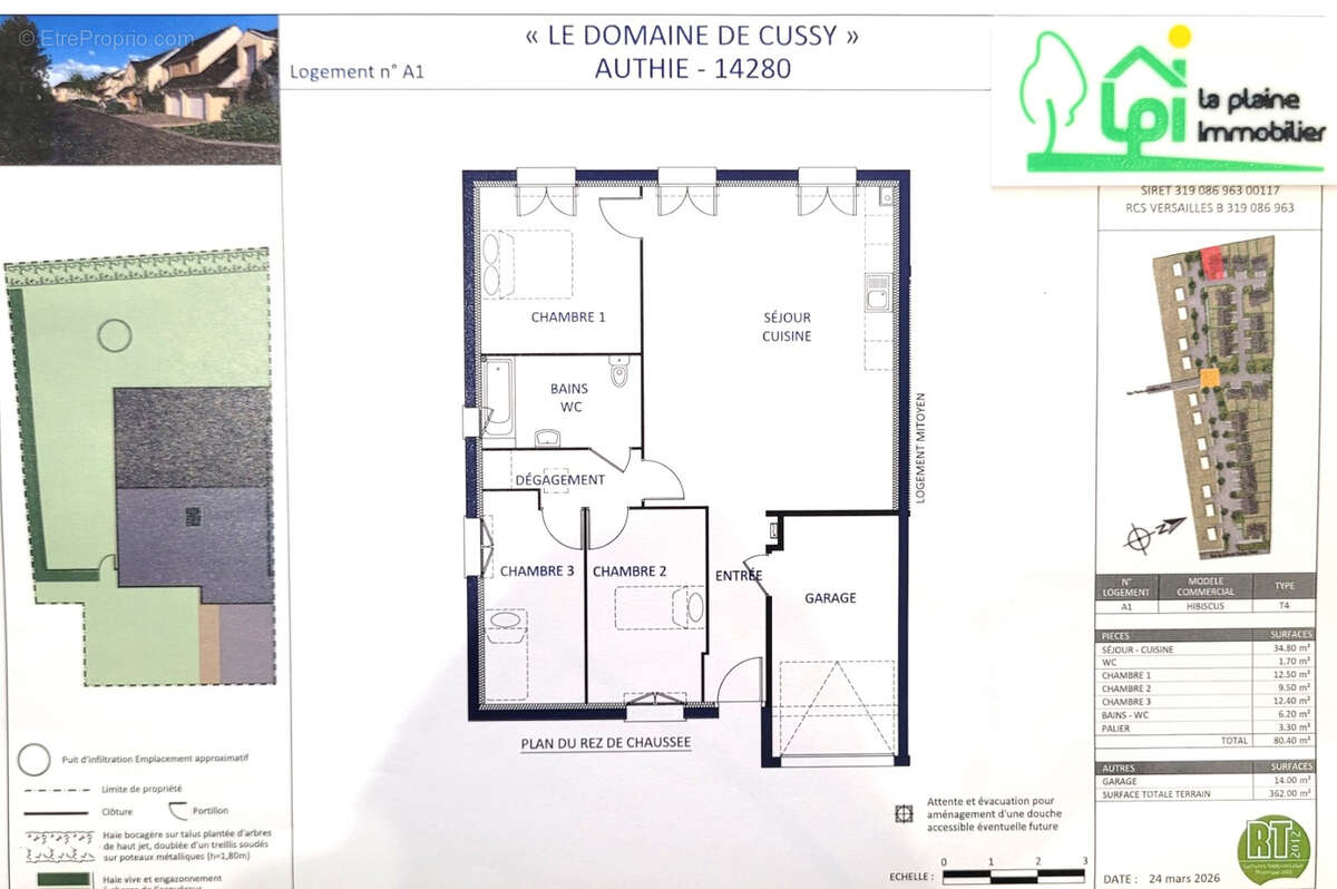 A réserver maison de PLAIN PIED de 4/5 pièces avec garage sur un terrain de 362m² - photo 2