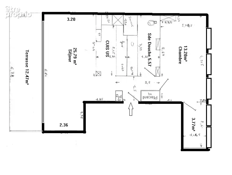 Off Market Marcel Sembat 2 pièces 52m2 Dernier étage terrasse de 12m2 sans vis-sà-vis - photo 7