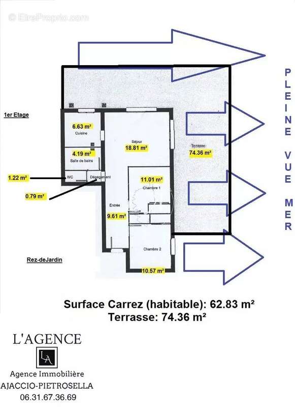 T3 Tiuccia – Vue mer et plage à pied - photo 17