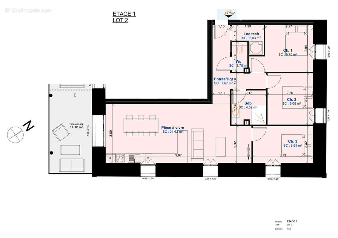Appartement à ORCHAMPS-VENNES