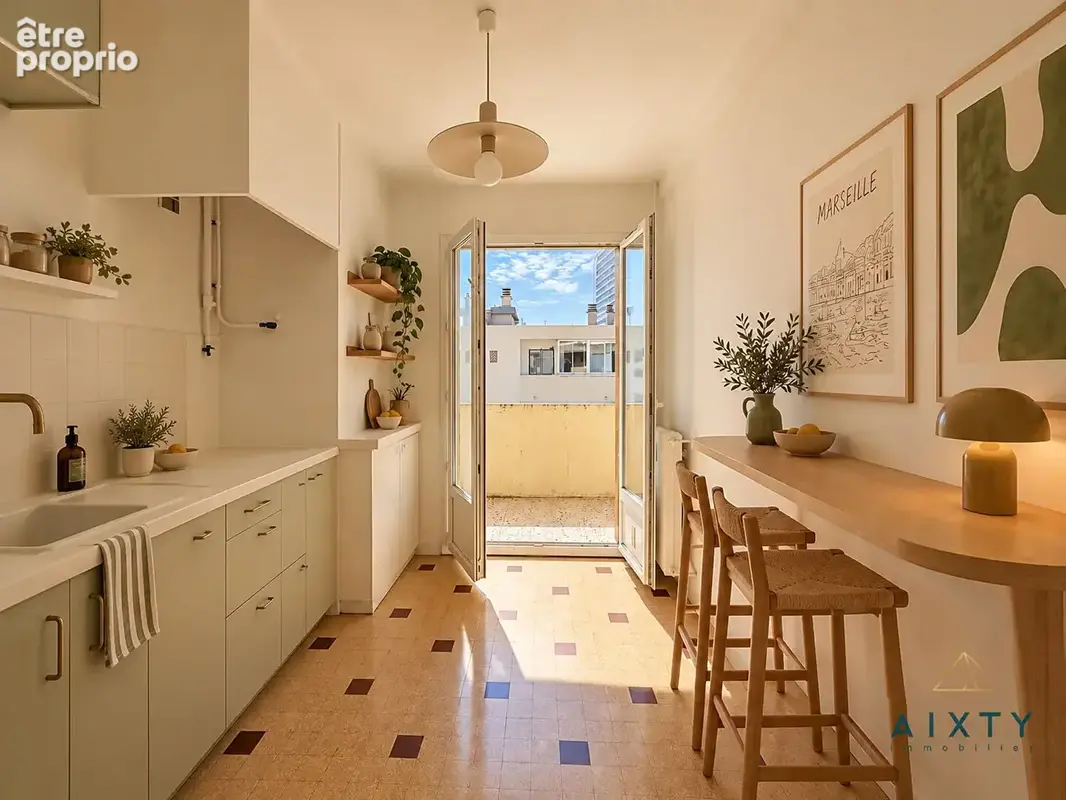 Appartement traversant 2 pièces 47 m2 dernier étage avec terrasse et balcon - photo 8