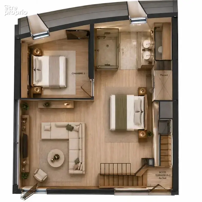 CAP D'AGDE. Village Naturiste. Duplex T3 en Rooftop avec Piscine, Jacuzzis et Garage Privatif - photo 4