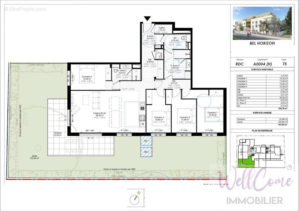 Appartement à CHALLES-LES-EAUX