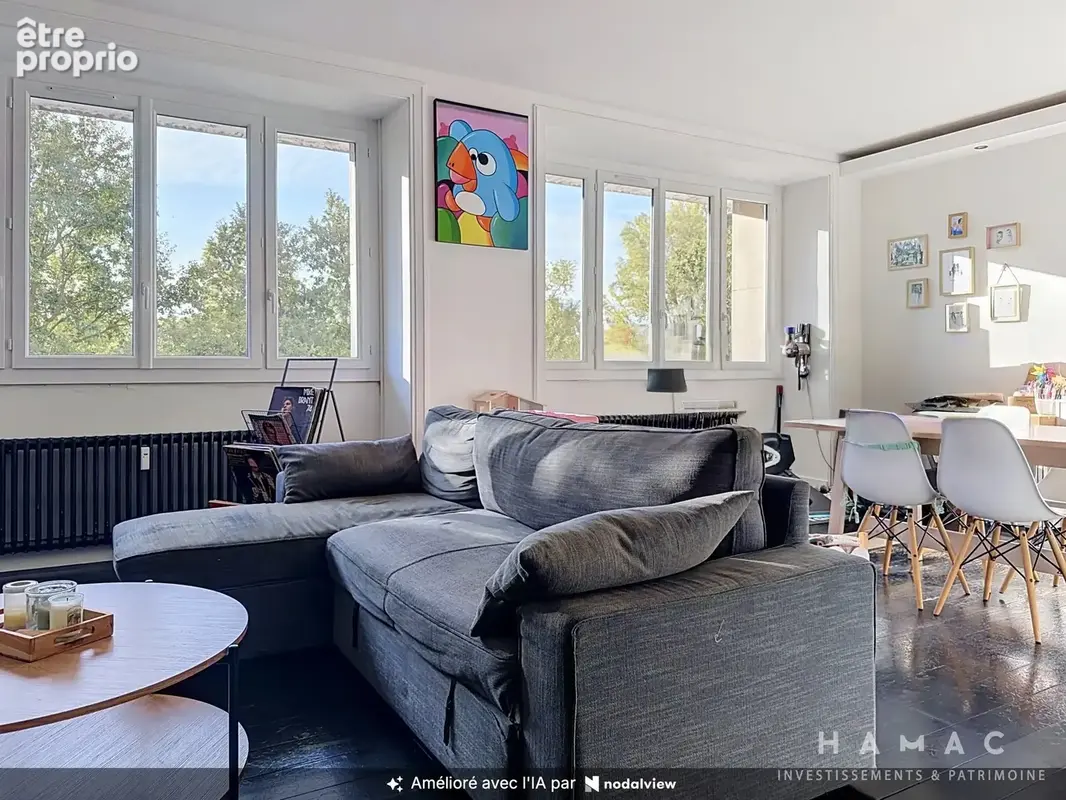 Caluire-et-cuire – t3 traversant 76 m² – vue rhône & tête d’or - photo 2