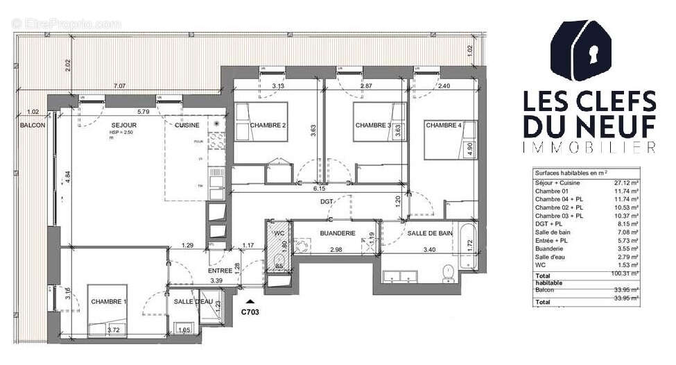 Appartement à TOULOUSE