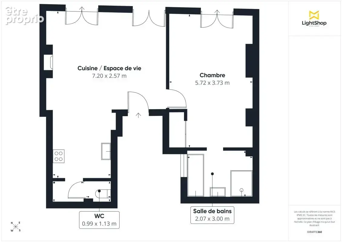 Magnifique appartement T2 de 56 m² avec vue dégagée sur les quais – Quai Sainte-Croix, Bordeaux - photo 16