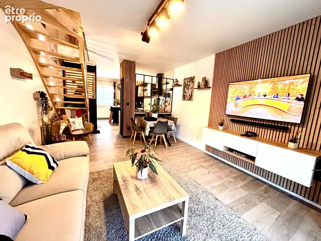 Maison jumelée, duplex rez de jardin, lumineux, 64 m2, Albens - photo 2