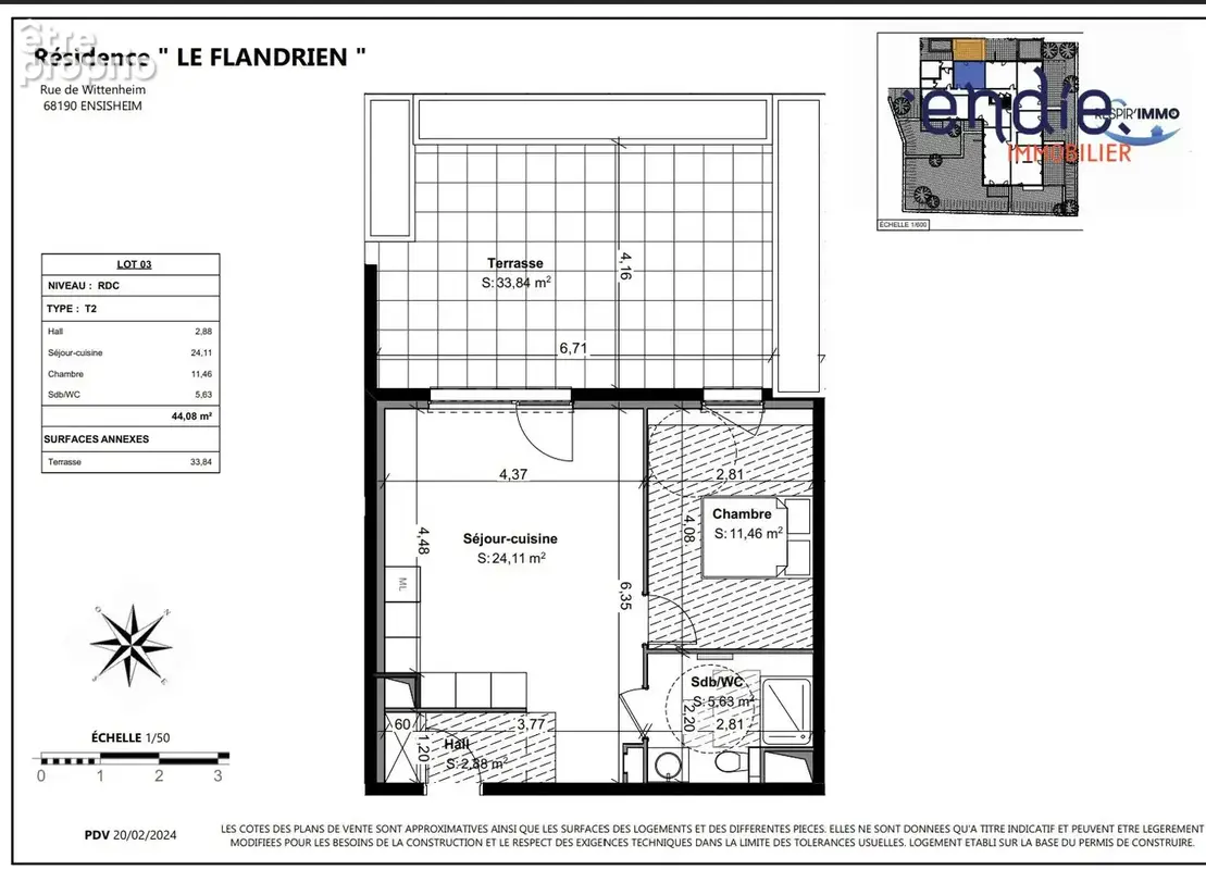 Appartement 2 pièces 44 m² à vendre à Ensisheim (68190) - photo 3