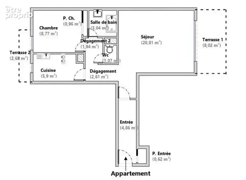 Vaugrenier - 2p 51 m² avec stationnement - calme - photo 10