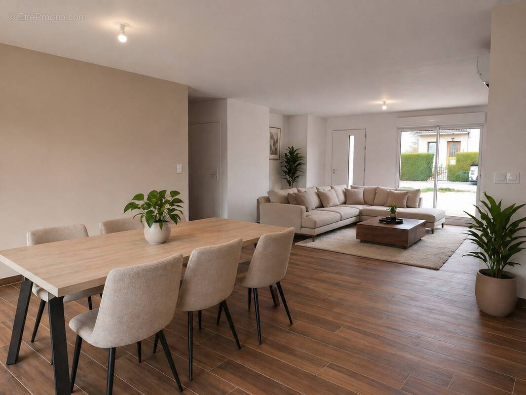 Pièce de vie-Salon/Salle à manger - Maison à SAINT-FIEL
