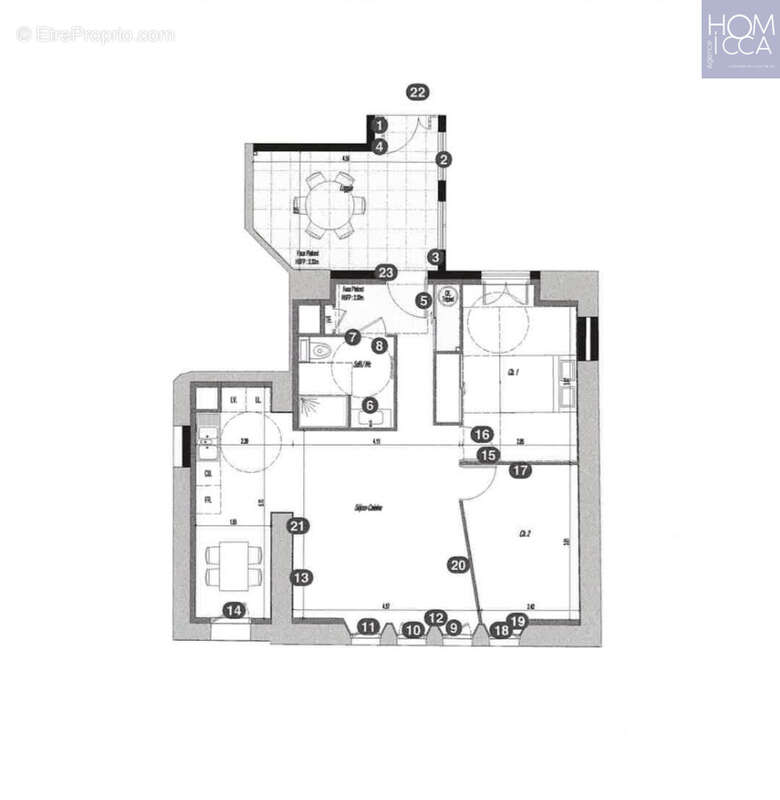 Lyon 5 la plaine immeuble recent standing appartement type 3 66m2 2 chambres parking double - photo 4
