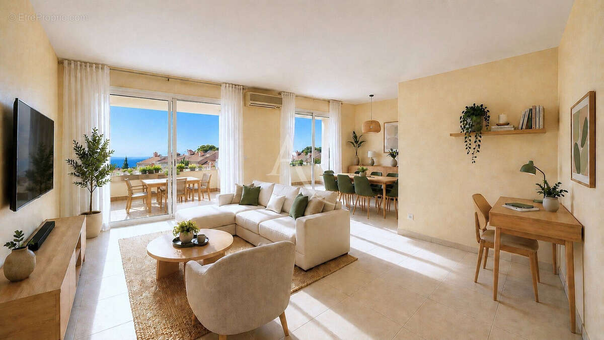T4 Carqueiranne magnifique vue mer résidence sécurisée avec piscine - photo 2