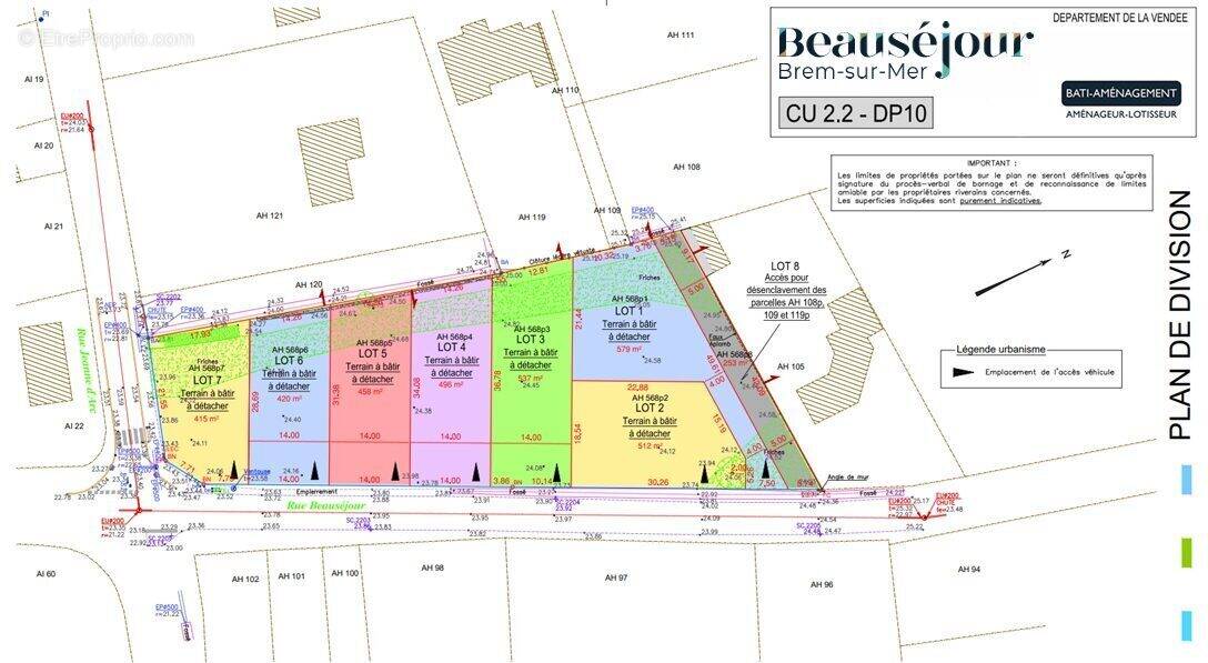 Terrain à BREM-SUR-MER