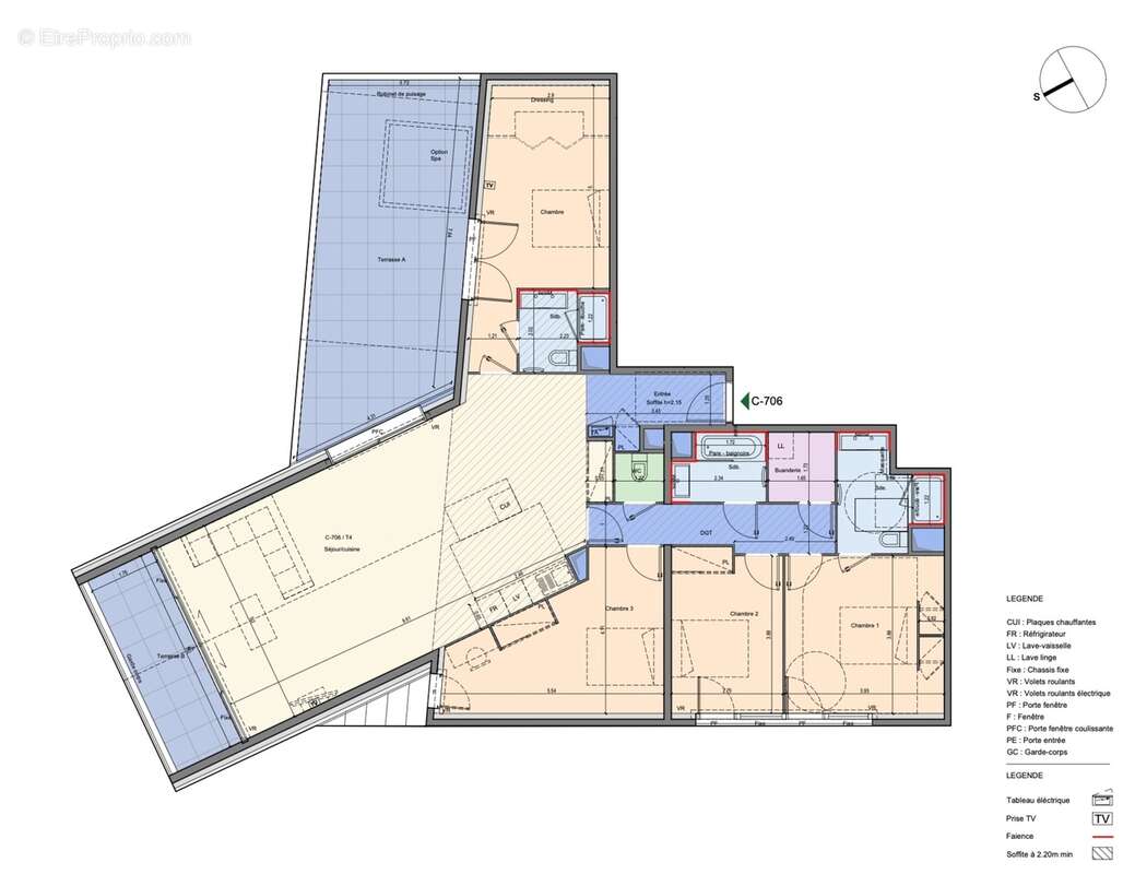 Lattes, Dpt Hérault (34), Appartement 5 pièces de 144,49 m² - Terrasse cabane de 42 m² - photo 5