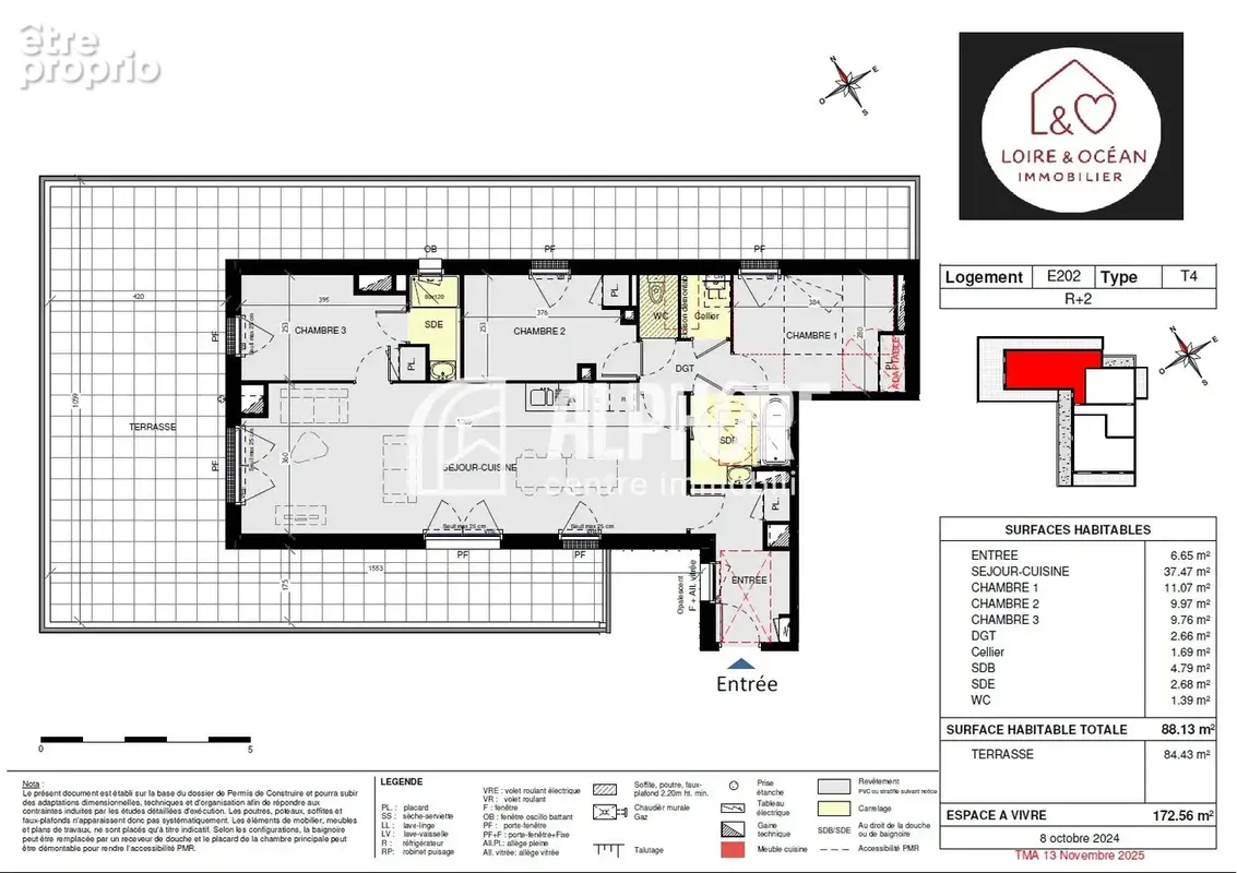 Immaculée, appartement T4 avec  terrasse panoramique de 85m² , 2 stationnements privatifs. - photo 8