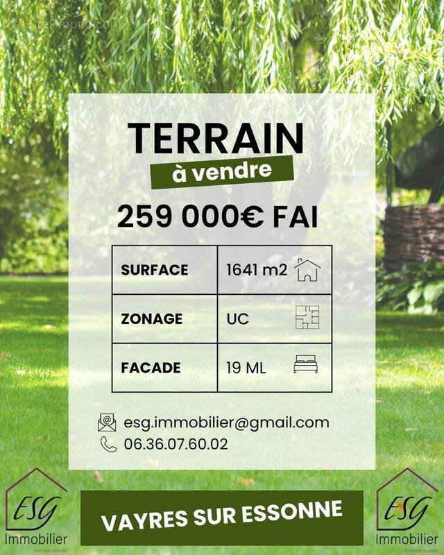 Terrain à VAYRES-SUR-ESSONNE