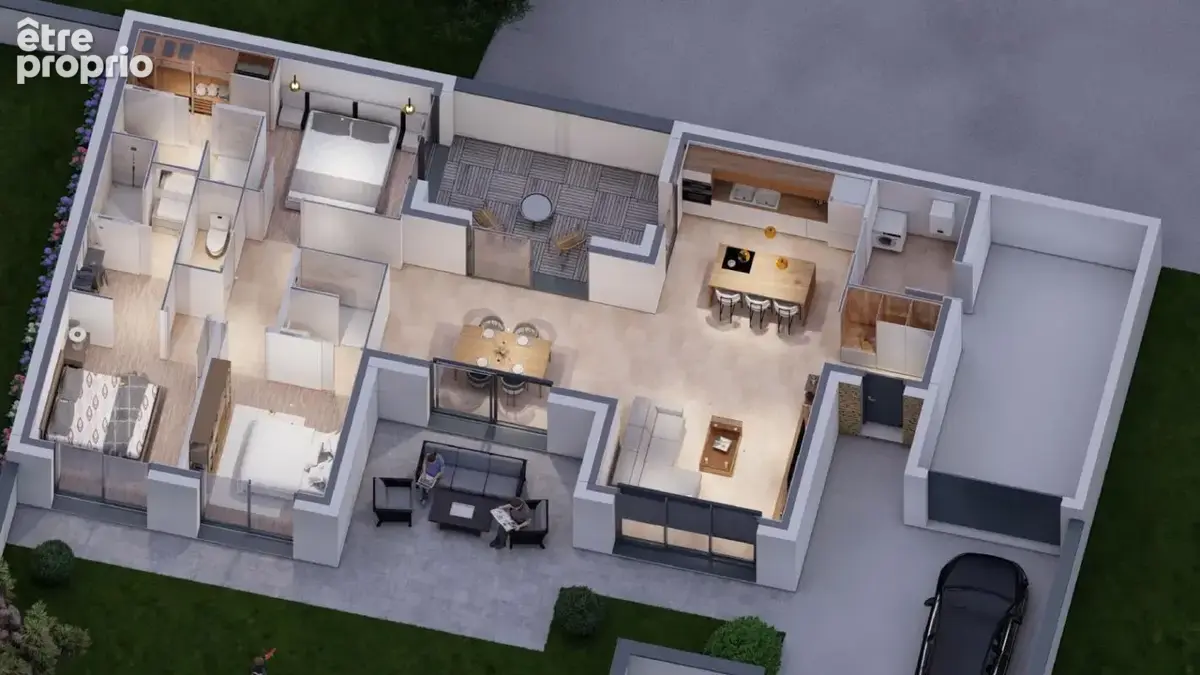 Maison contemporaine plain pied - 114 m² - grand champ centre - photo 10