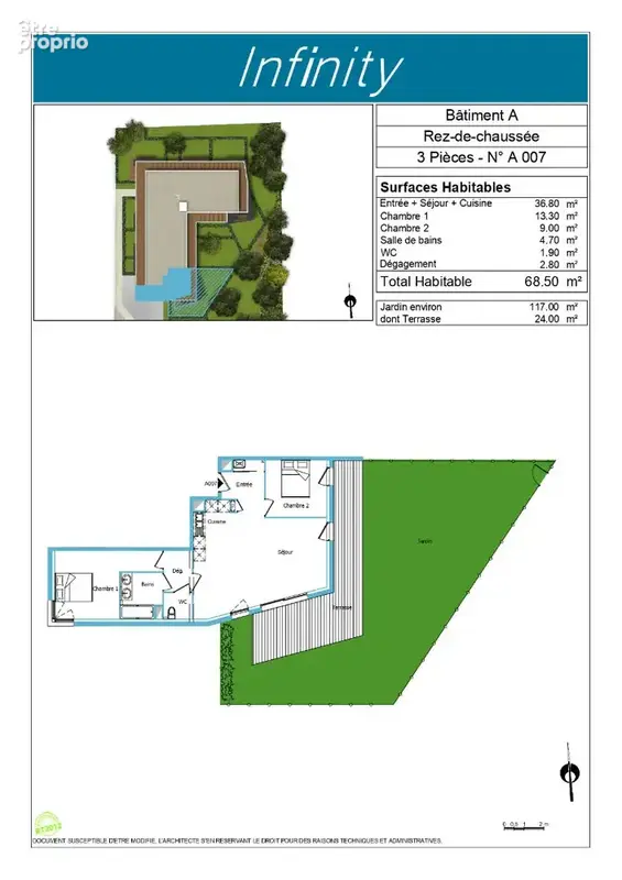 Appartement T3 avec grand jardin - PESSAC - photo 16
