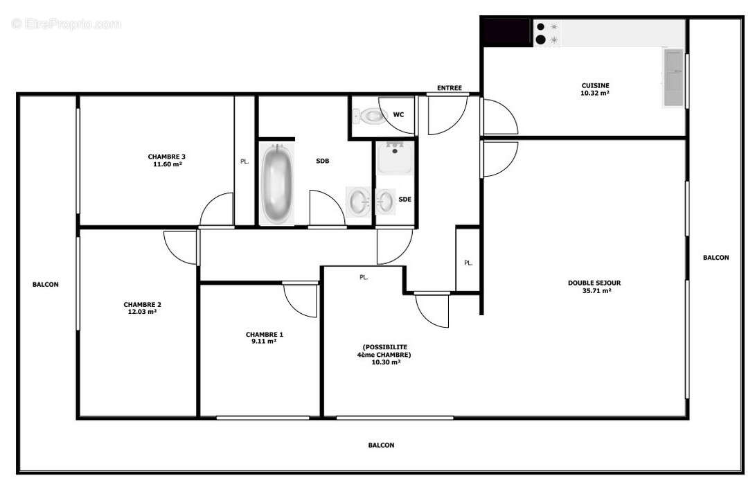 Appartement à CLICHY