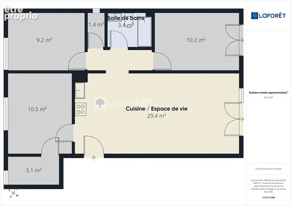 Appartement QUIMPER 3 Pièces 66.73 m² - photo 8