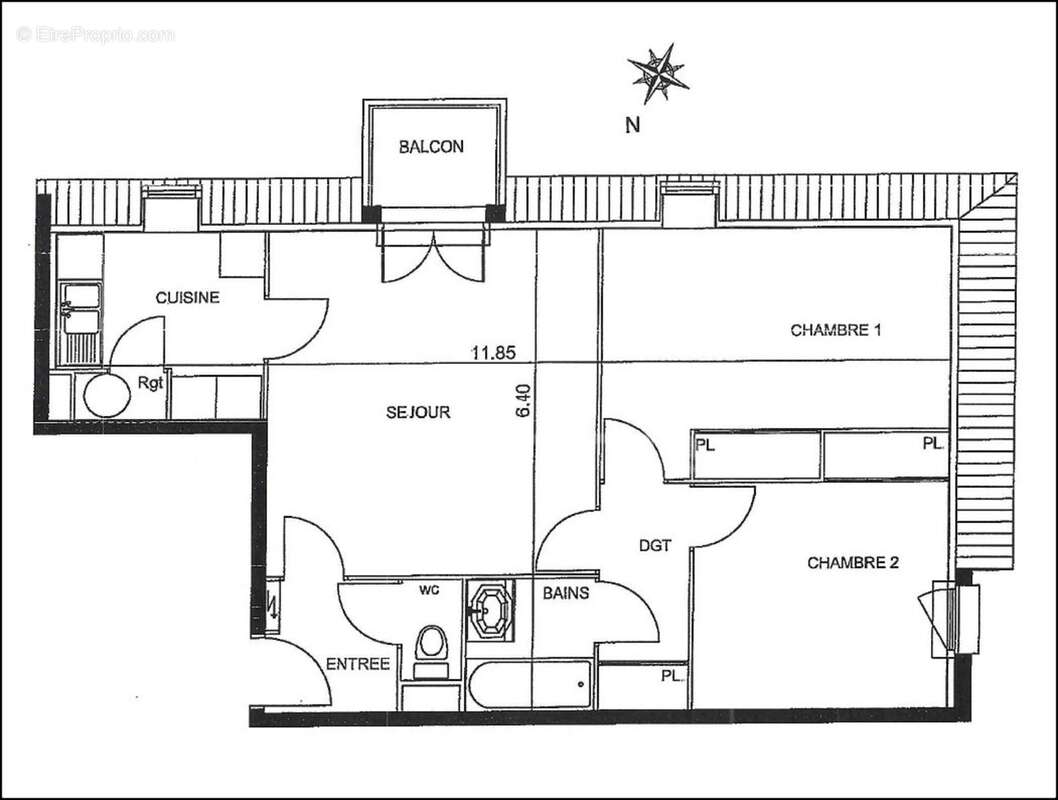 Appartement (libre) récent 3 pièces dans une résidence sécurisée à Avion - photo 7