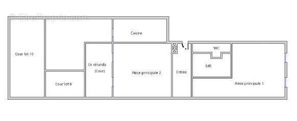 Appartement T2 + cour + dépendance - photo 9