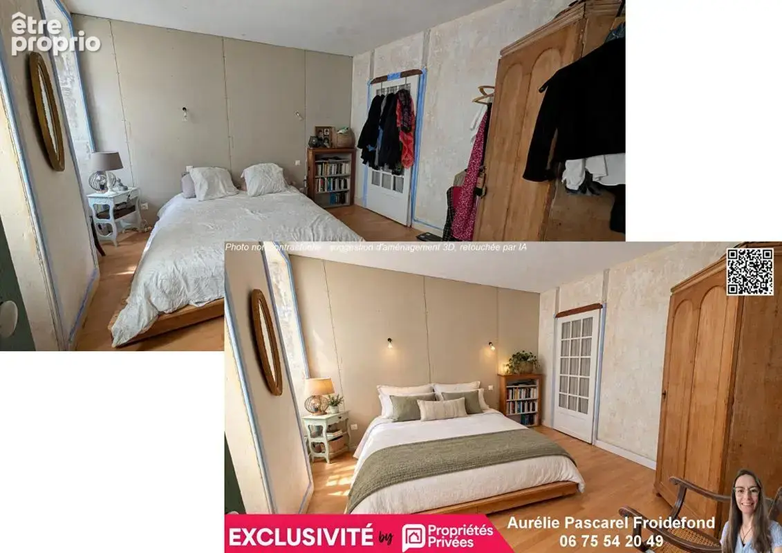 98 990 euros - voutezac (19130) - maison de village t4 d'environ 72m2, 3 chambres, avec cave et terrasse sur terrain de 205m² - photo 5