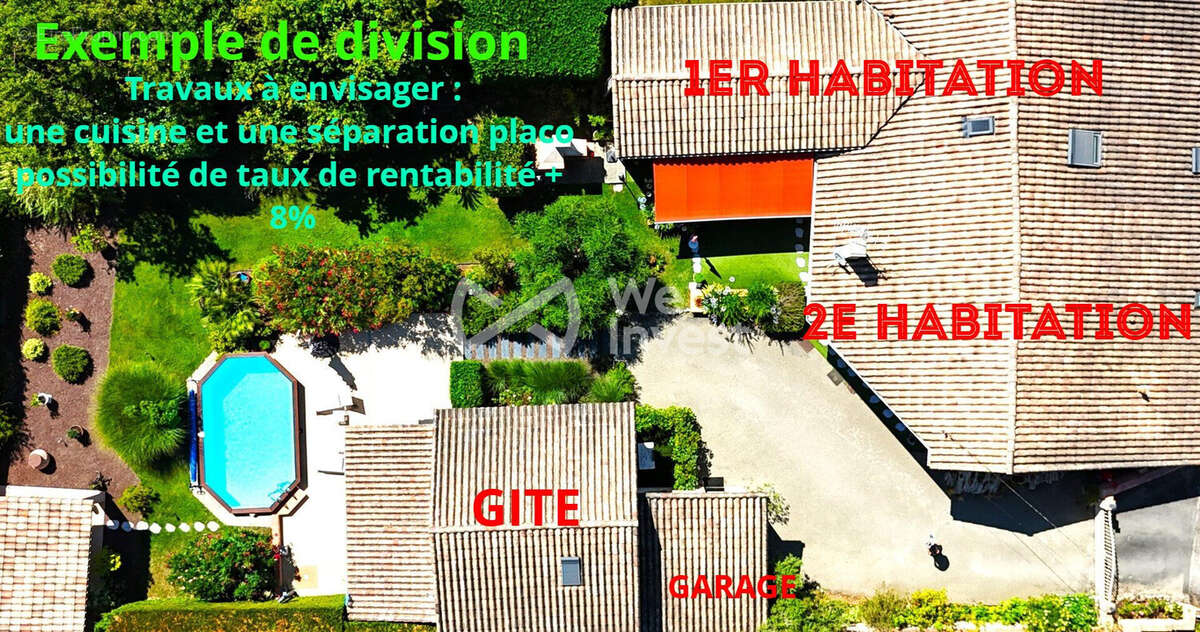 2 habitions dans la 1er maison et La 3e habitation le gite - Maison à CASTELSARRASIN