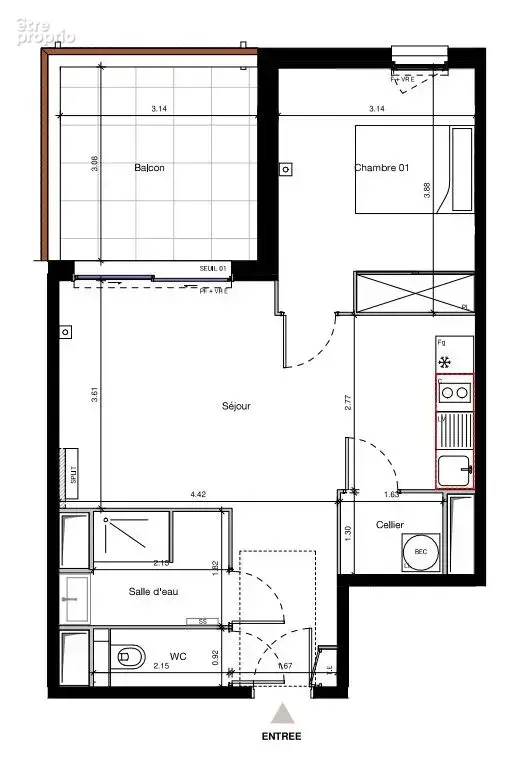Vente appartement neuf à Marseillan avec balcon et parking - photo 4