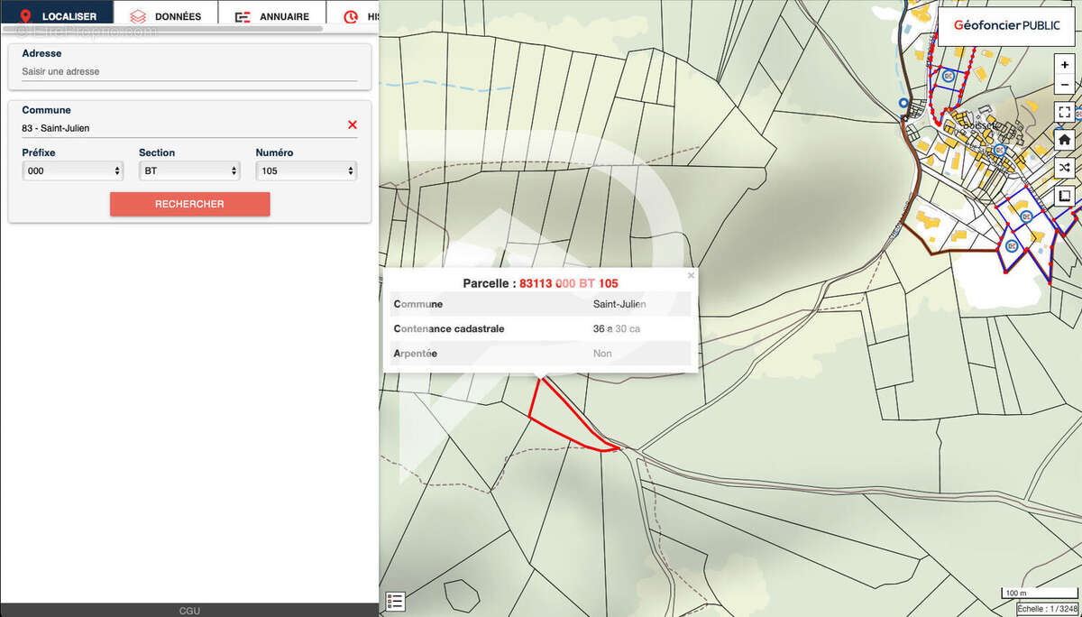 Terrain à SAINT-JULIEN
