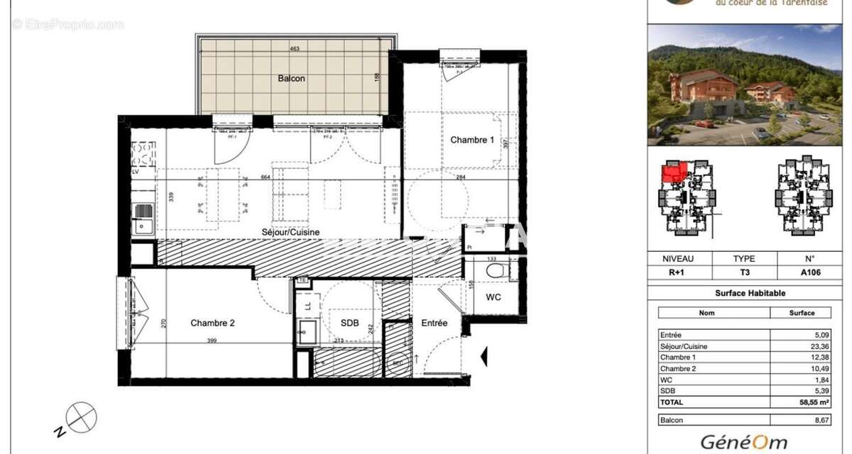Appartement à MACOT-LA-PLAGNE