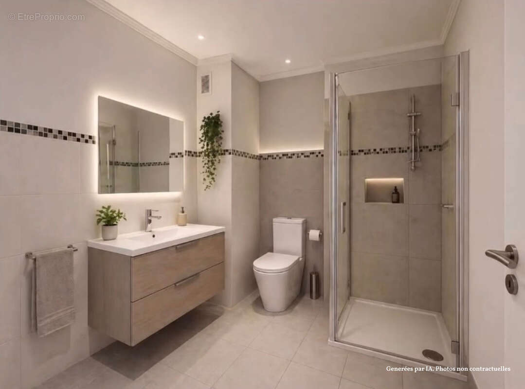 Roquebrune-Cap-Martin (Quartier Plage) - Grand 2P de 49 m2 transformable en petit 3P avec terrasse, cave et pa - photo 16