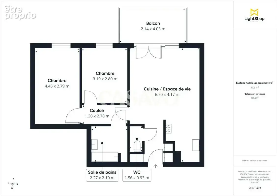 Vente Appartement 3 pièces de 57m² - 69800 Saint-Priest - photo 4