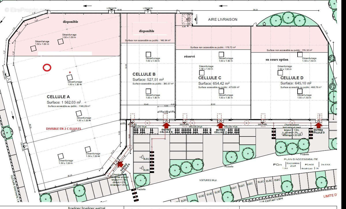 Belfort vends   en vefa  local commercial de 527m2 -  sur un ensemble de 3367m2  livré mars avri - photo 5