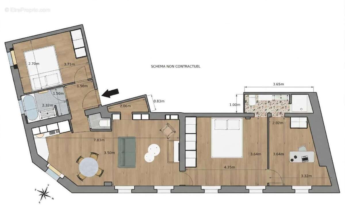 Appartement à PARIS-17E