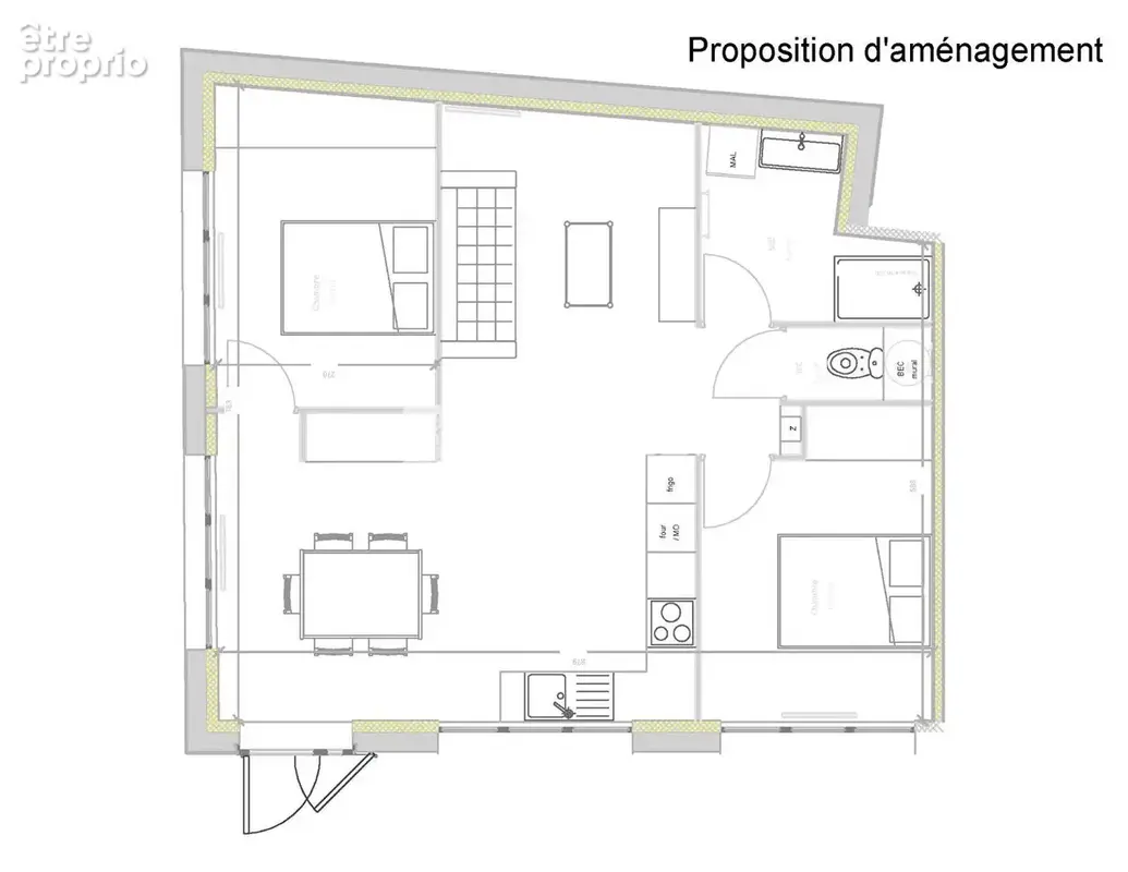 Appartement Guignen 3 pièces, 65 m2, jardin 140 m² avec puits - photo 6