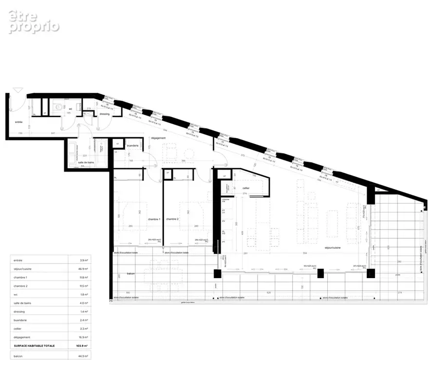 Chambéry centre - T3 de 104m2 - Terrasse 45m2 - Ascenseur - Garage - photo 3