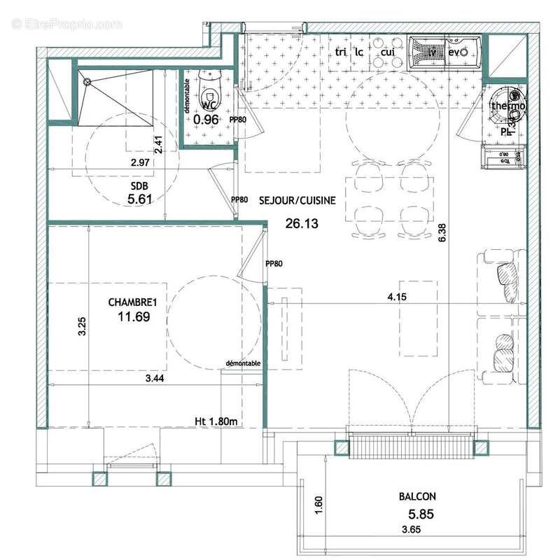 Appartement à BENERVILLE-SUR-MER