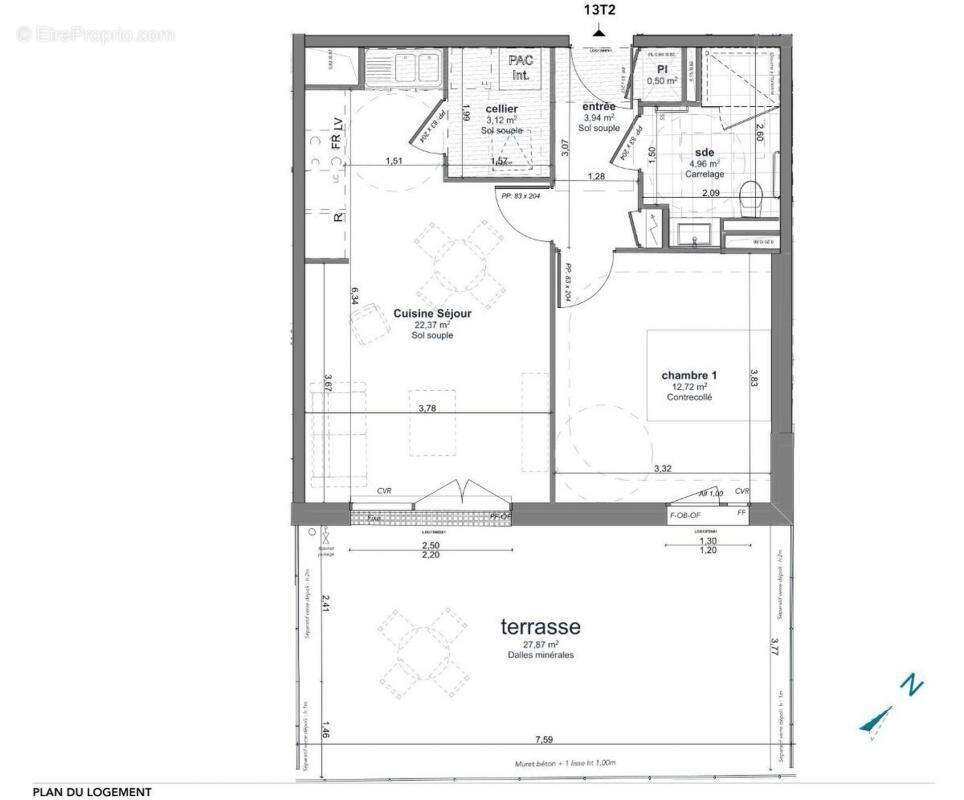 Appartement à HERMANVILLE-SUR-MER