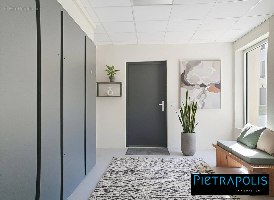 Projection de l'espace privé devant la porte d'entrée de lappartement  - Appartement à SAINT-SORLIN