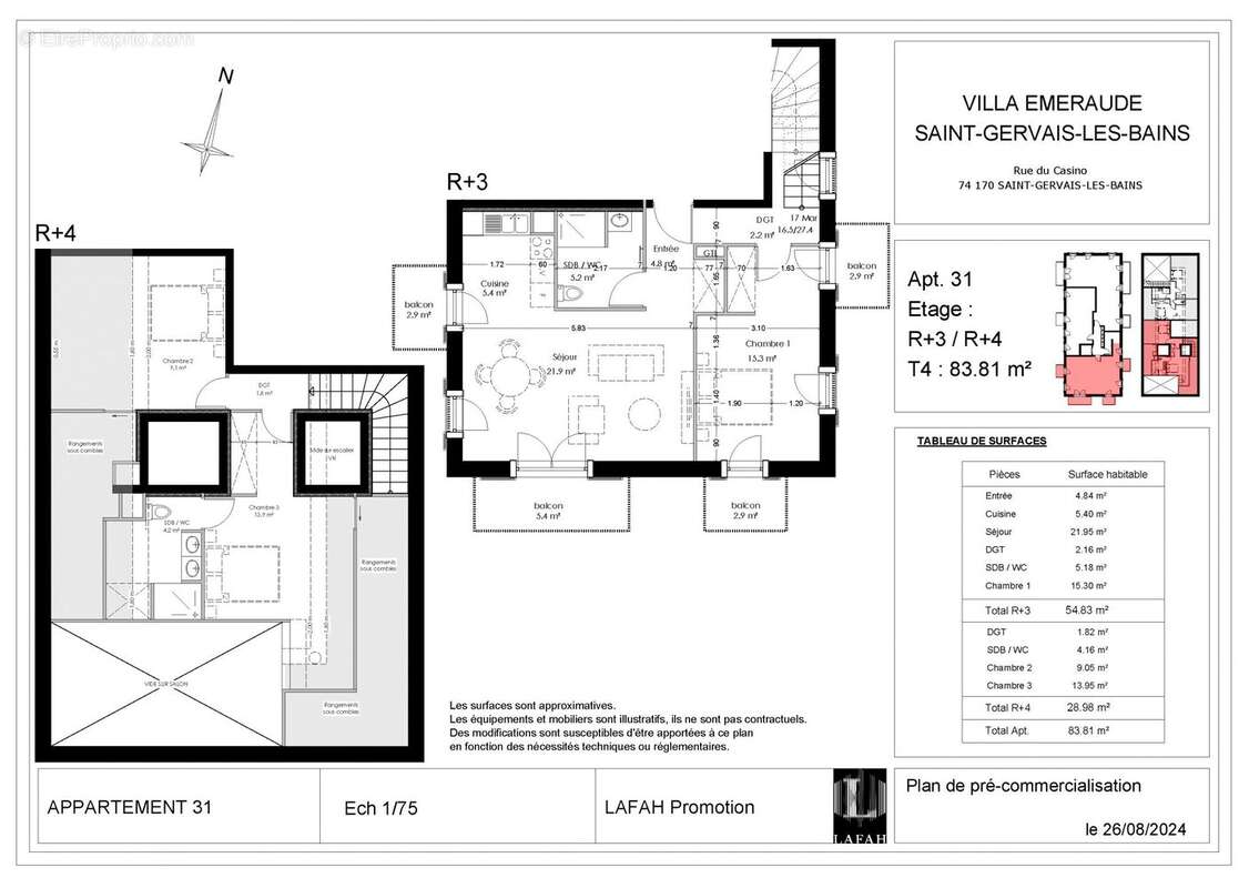 Appartement à SAINT-GERVAIS-LES-BAINS