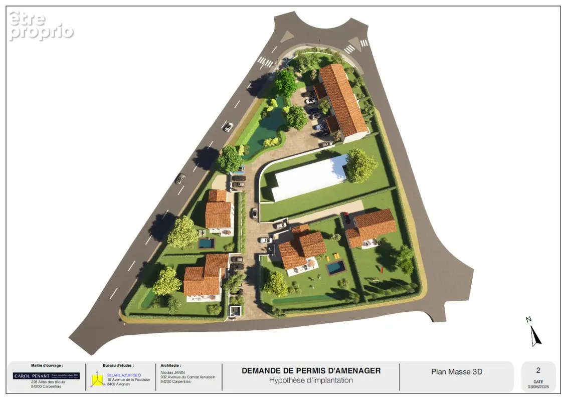 Mazan lot3 terrain a batir 901m² viabilise libre constructeur - photo 3
