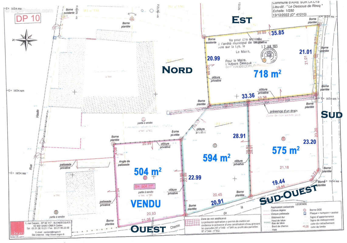 Terrain à AIRE-SUR-LA-LYS