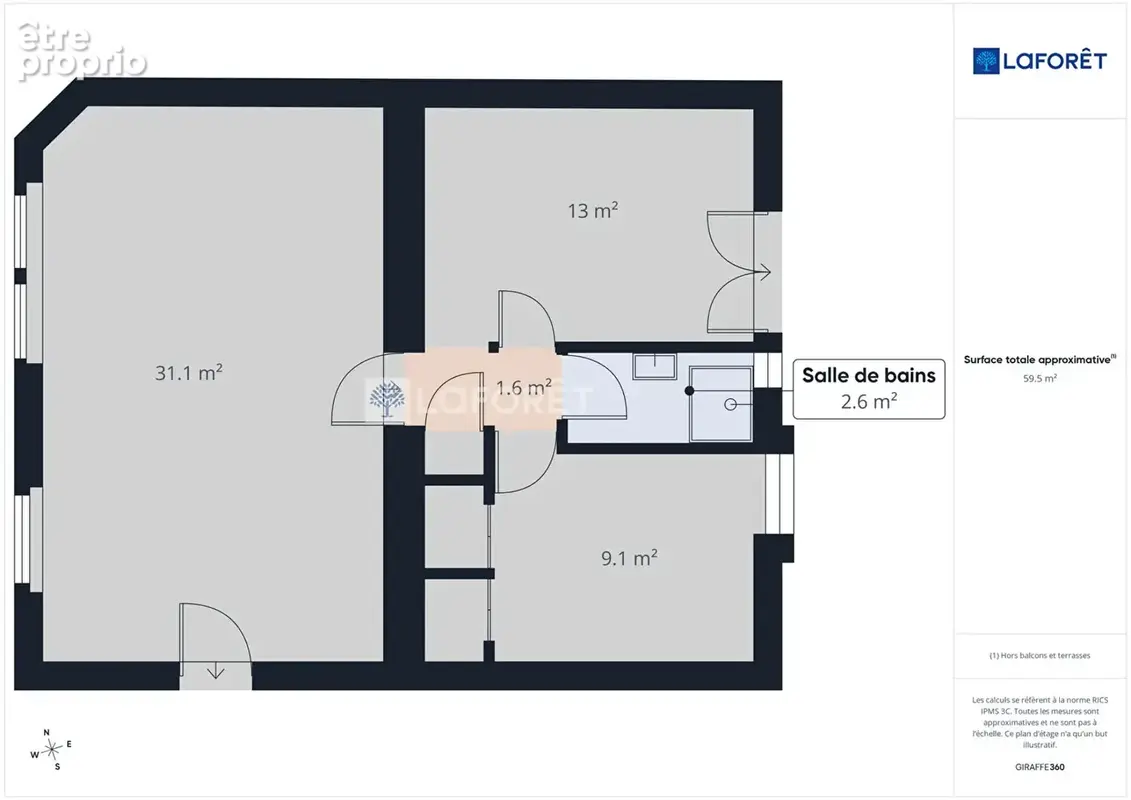 Appartement Quimper 3 pièce(s) 59,50 m2 - photo 11