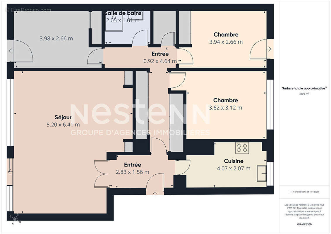 Appartement à PARIS-19E