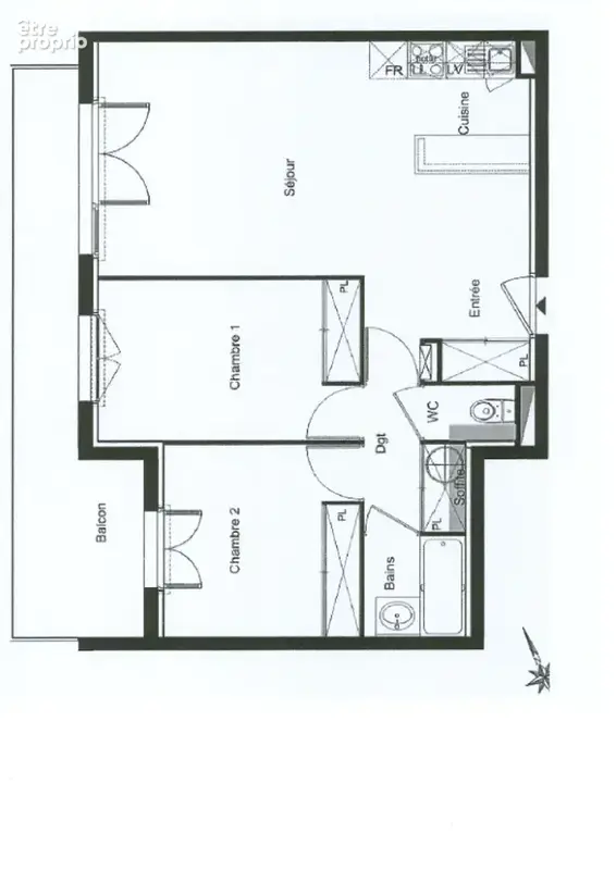 Appartement T3 avec balcon et deux parkings privatifs. - photo 7