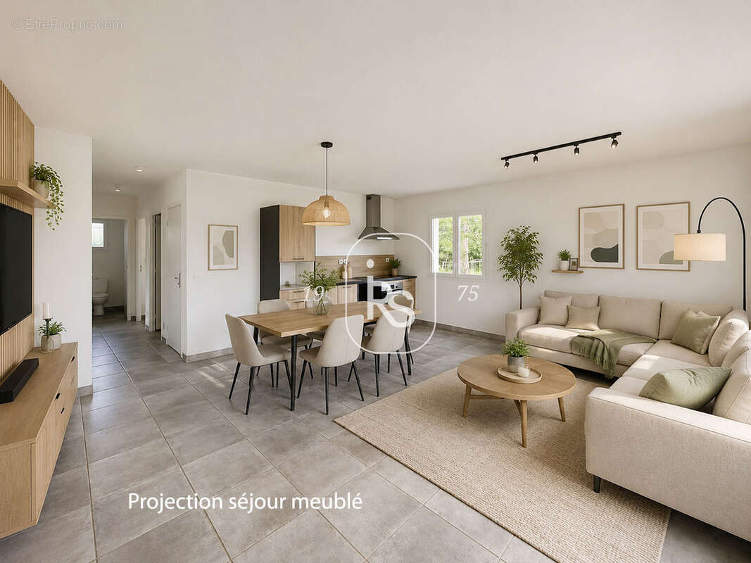 Une lumineuse villa de plain-pied récente de 80 m2 avec 559 m2 de jardin avec 3 chambres. - photo 3