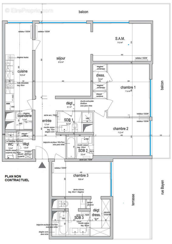 Appartement à PARIS-17E