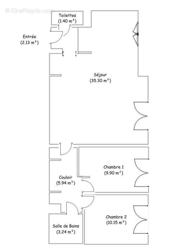 Appartement à PARIS-20E